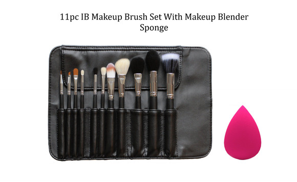 11pc IB Makeup Brush Set & Makeup Blender Ball